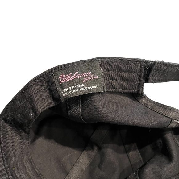 The Alabama Girl Sequin Bling Sea Turtle Cotton Baseball Cap OS Adjustable - Picture 2 of 5